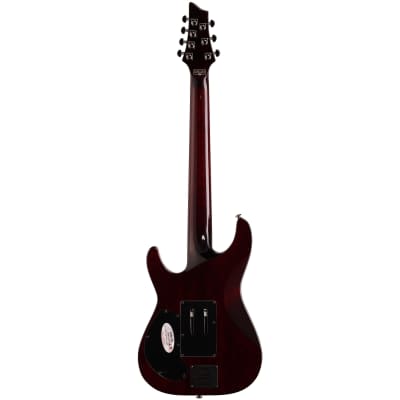 Schecter C7 Hellraiser FR-S Sustainiac Electric Guitar, Black Cherry image 6