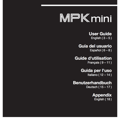 Akai MPK Mini mkII - User Guide