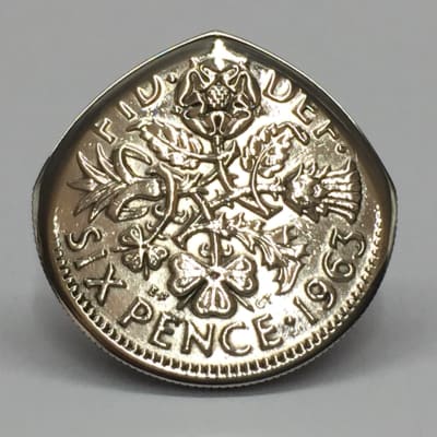 The Highland Plectrum Co. One Brian May Inspired.....Queen Elizabeth Sixpence Coin Plectrum. image 2