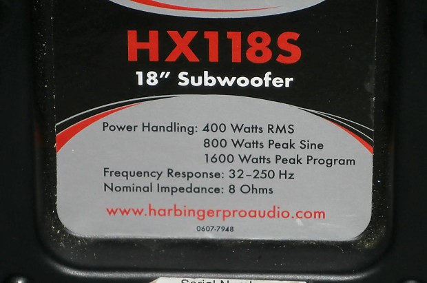 Harbinger hx118s sale