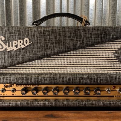 Supro 1696RTH Black Magick Reverb 25 Watt Tube Guitar Head Amplifier image 1