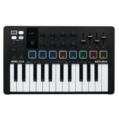 Arturia - MiniLab MK 3 Portable 25-Key MIDI Controller, Black