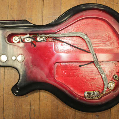 National Westwood 75 Map Body electric guitar 1960's - redburst image 5