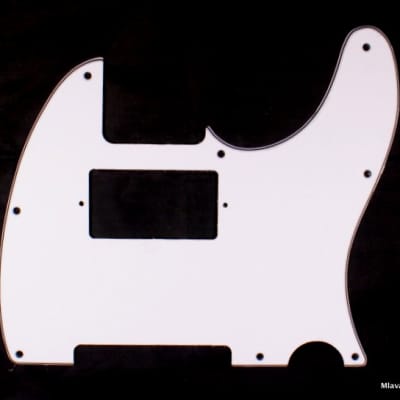 Custom guitar Pickguard For Tele Humbucker Cut-out style ,3ply White