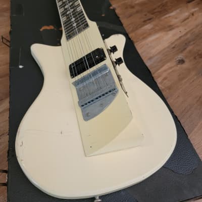 Mel-O-Bar 10 String Slide Guitar Patent Pending Early 1966 Pot Codes White All Original & RARE image 5