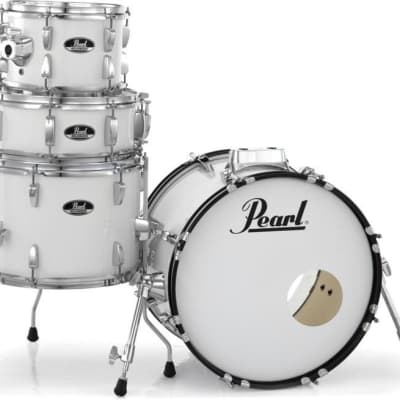 Pearl Roadshow Complete 4pc Drum Set w/Hardware and Cymbals RS584C/C33 Pure White image 1