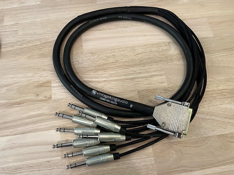 VINTAGE KING PROJECT SERIES DB25 TRS 5' Cable Reverb