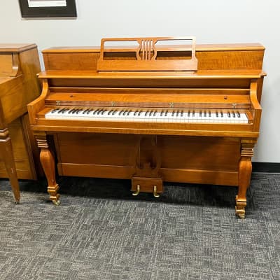 (SOLD)Starck 40" Satin Walnut Console Piano c1942 #122565 image 1