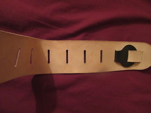 Vintage Dean Markley Guitar Bass Strap OEM Genuine Leather GL 2.5 Tough Made in USA