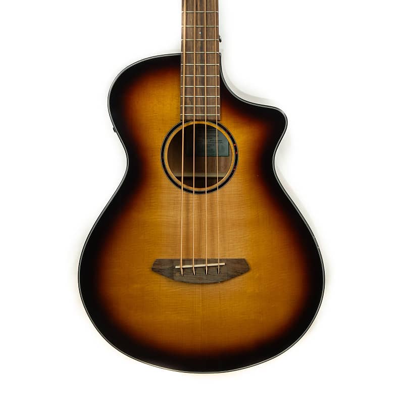 Breedlove Discovery S Concert sitka edgeburst cutaway acoustic electric bass guitar image 1