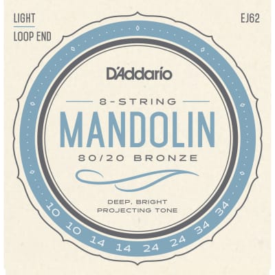 D'Addario Mandolin Strings J62 10-34 80/20 Bronze Loop End - Strings Bild 1
