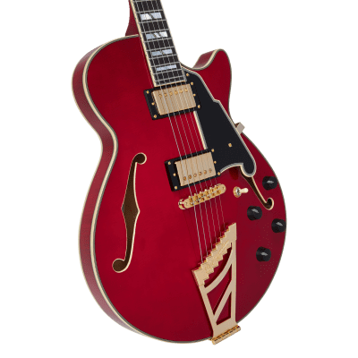 D'Angelico  Single Cutaway w/ stairstep tailpiece Trans Cherry image 5