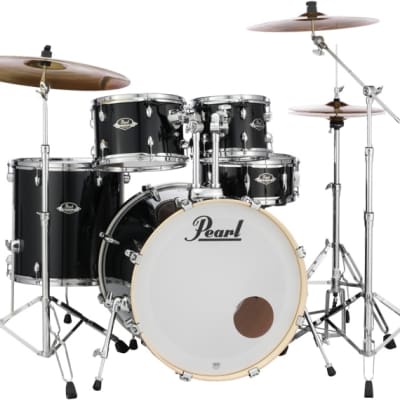 Pearl Export EXX728DB/C 8-piece Double Bass Drum Set with Snare Drum - Pure  White