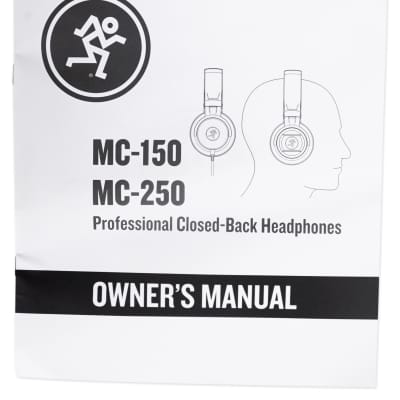 Mackie MC-250 Closed-Back Studio Monitoring Reference Headphones w/50mm Drivers image 9