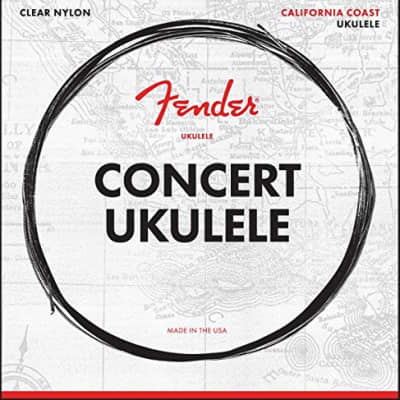 Fender 90C California Coast Clear Nylon 4-String Concert Ukulele Strings image 3