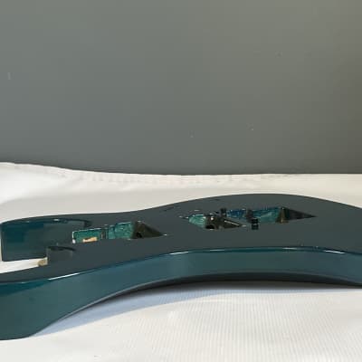 1999 Japan Fujigen Ibanez RG520QS Transparent Blue Guitar Body Floyd Ready image 24