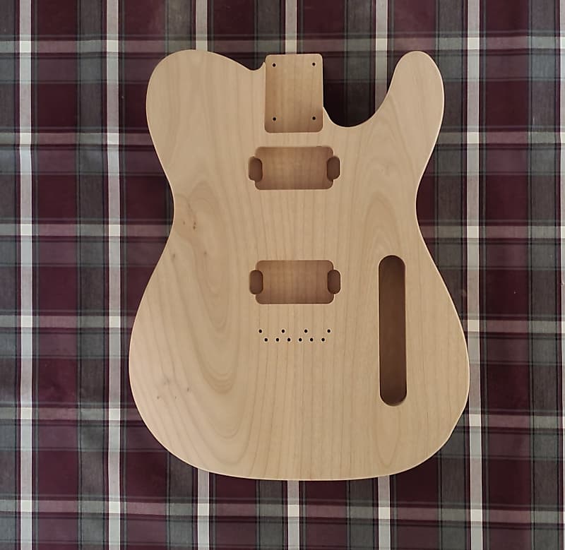 Woodtech Routing - 2 pc Alder - Arm & Belly Cut - Double Humbucker Telecaster Body - Unfinished image 1