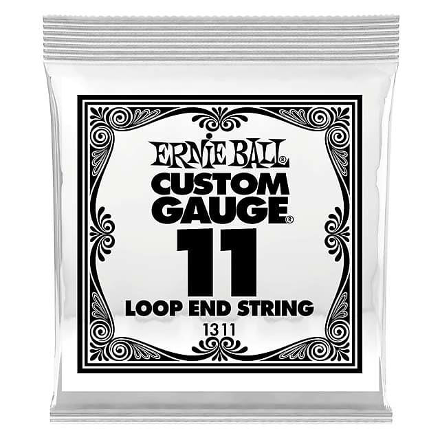 .011 Loop End Tin Plated Steel Custom Gauge for Banjo Mandolin Auto Harp Dulcimer Guitar Type String Works Great for Chinese 二胡 Spike Fiddle! image 1