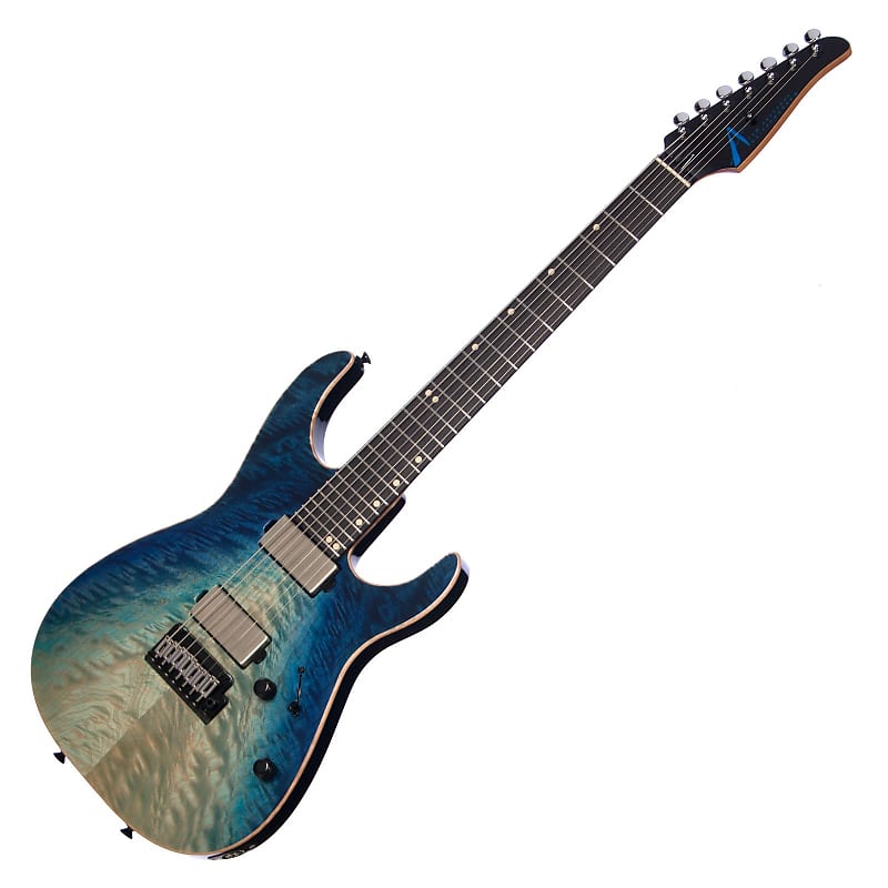 Tom Anderson Angel 7 - Blue WakeSurf - 24 fret / 7-string Drop Top - Custom  Boutique Electric Guitar - NEW!