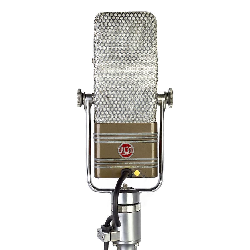 Microphone, RCA 44B, With Yoke Mount And Cable, Non-Operational, Black,  RCA, 1930s+, Metal, 12H, 5W, 3L - History For Hire