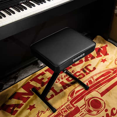 Donner Piano Bench, Adjustable Keyboard Bench Portable Stool