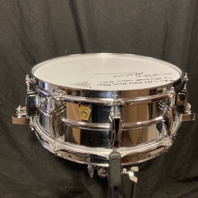 Russ McKinnon's First Snare Drum! (Barry Manilow, Tower of Power) Ludwig 14x5" Super-Sensitive Snare Drum 1968 - SIGNED! image 4