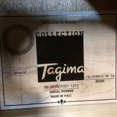 Tagima California-T Gloss Black Cutaway Acoustic-Electric Guitar #1210 [ProfRev] image 6