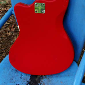 Egmond Model “3V” 1965 Red Vinyl. Electric Guitar.  Made in Holland. Used by most of the 60's Brits image 24