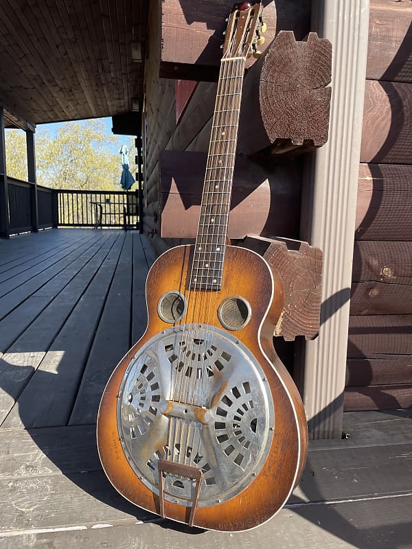 Circa 1935 Regal Model 27 Round Neck Dobro Sunburst Reverb