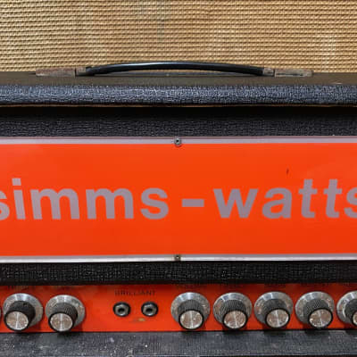 Vintage 1970s Simms Watts AP 100 AP100 100w MK2 Guitar Valve Amplifier Head image 2