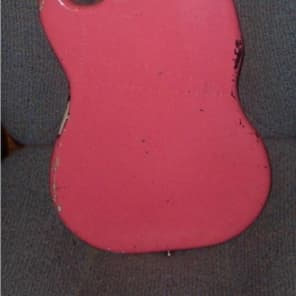 crazed / demented 1956 Fender Musicmaster / mandocaster doubleneck pink image 2