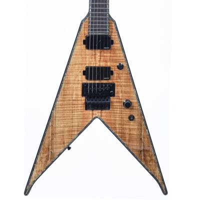 BC Rich Guitars Jr-V Extreme Exotic Electric Guitar with Floyd Rose, Case, Strap, and Stand, Spalted Maple image 3