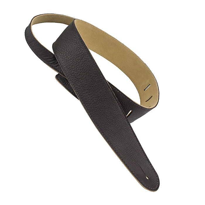 Henry Heller HCAP25 2.5" Luxe Soft Capri Leather Guitar Strap | Chocolate image 1