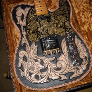 Fender/ Scarecrow Guitars Custom handtooled leather wrapped JD telecaster w/ Joe barden Pickups image 17
