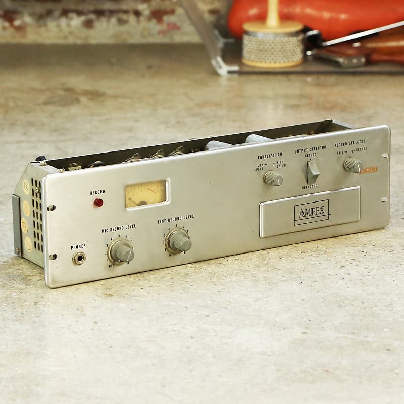 1965 Ampex PR-10 Mono Tube Tape Machine Recorder Mic Preamp - Nice 100%  Original Matching Set!