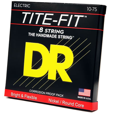 DR Strings Tite-Fit Nickel Plated Electric Guitar Strings: 8-String Medium 10-75 image 6