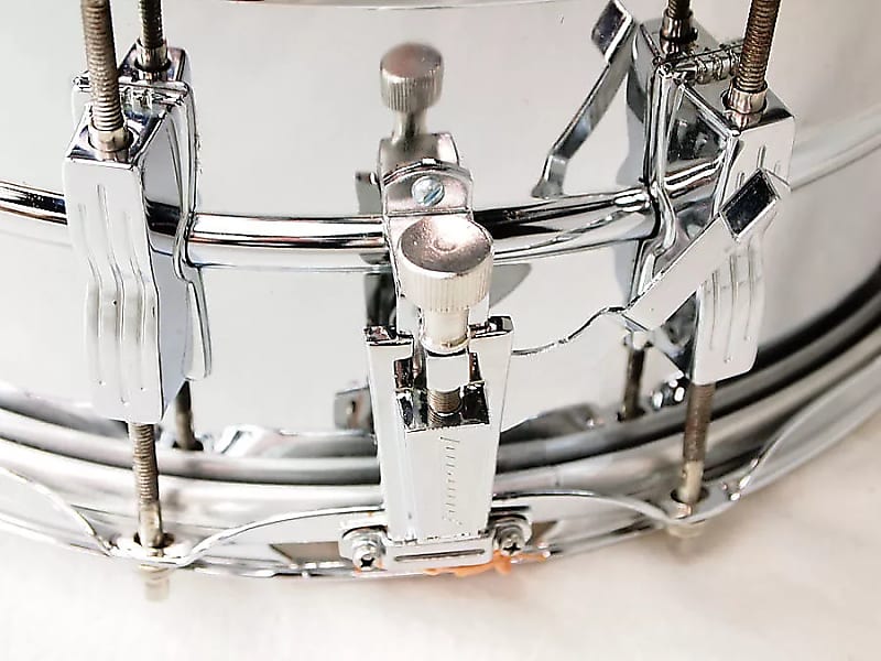 Ludwig LM302 Rocker 6.5x14" 10-Lug Steel Snare Drum image 3