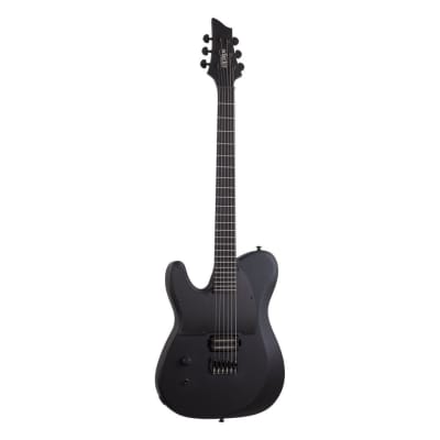 Schecter PT Black Ops 6-String Left-Handed Electric Guitar with Mahogany Body and Ebony Fingerboard (Satin Black Open Pore) for sale