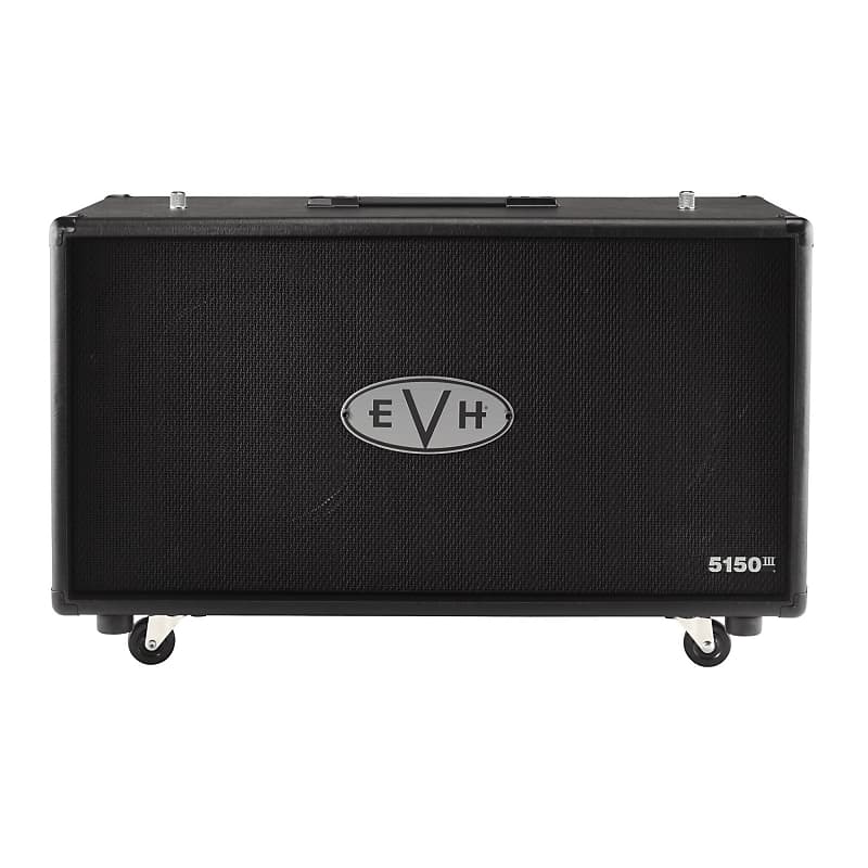 EVH 2253100410 5150III 2 x 12 Inch Straight Front, Sturdy, Solid Speaker Enclosure Cabinet for Electric Guitars with High-Quality Fitted Cover (Black) image 1