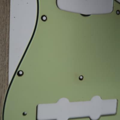 Fender Jazz Bass Pickguard 60's  Mint Green USA Vintage 62 thru 71 Lower finger rest 64 image 7