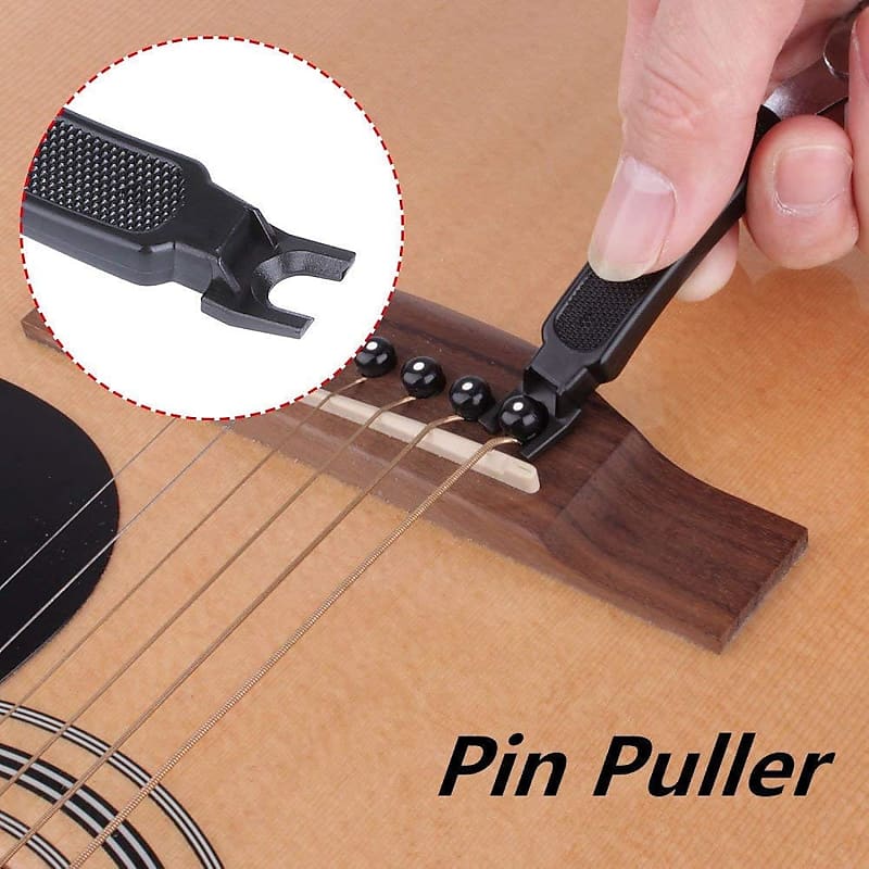 Powered by Rock Guitar String Winder, String Cutter and Bridge Pin Puller - 3-in-1 Guitar Tool for Acoustic and Electric Guitars - Wind Guitar Strings Quickly - Cut