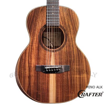 Crafter Mino ALK Solid acacia koa electronic acoustic guitar with armrest travel guitar image 1