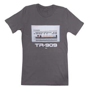 Roland TR-909 Crew T-Shirt Size Medium in ASPHALT image 3