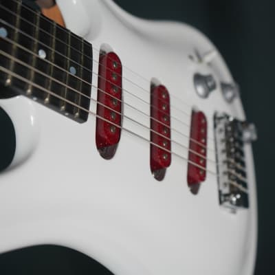 Eklein/Flaxwood Audi White Electric Guitar image 7
