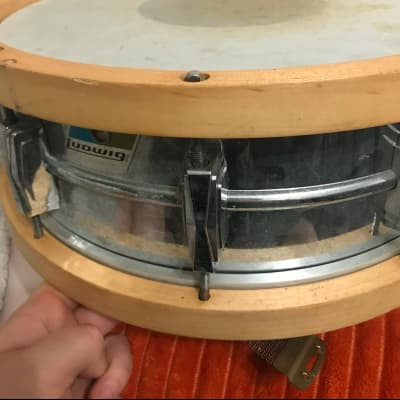 1971 Ludwig No. 400 Supraphonic 5x14" 10-Lug Aluminum Snare Drum with Pointed Blue/Olive Badge 1969 - 1979 - Chrome-Plated OBO image 13