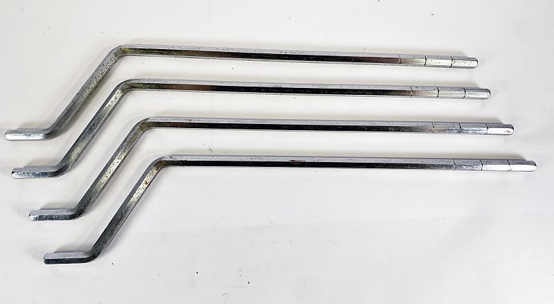 1961 Rogers Chrome Swiv-o-matic 16" x 18" Floor Tom Legs • 4 pieces • Exc Cond image 1