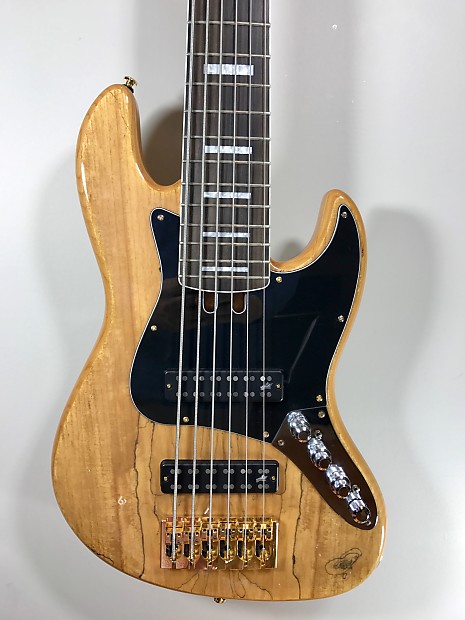 Bass Mods K634 6-String Bass, Spalted Top, John East J-Retro