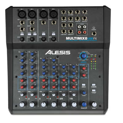 Alesis MultiMix 8 USB FX - 8-channel USB desktop Mixer with 4-XLR inputs, EQ, built-in Alesis FX and USB Stereo Output image 1