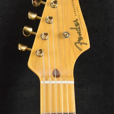 Mint Fender 1955 Stratocaster DLX Closet Classic with Gold Hardware - Faded Aged Dirty White Blonde image 5