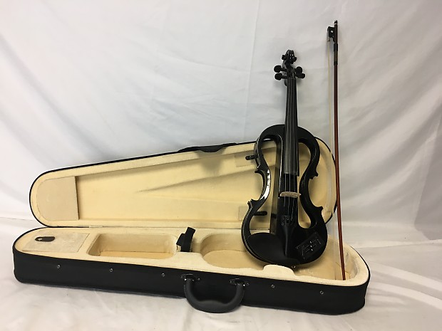 Carlo Giordano CV 210E Electric Violin w Bow Hard Case Reverb